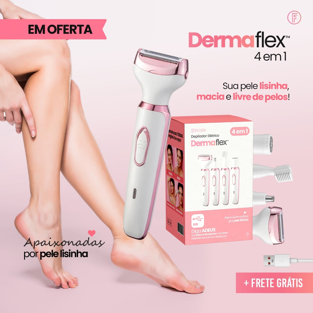 Depilador Elétrico 4 em 1 - DermaFlex® [Edição Limitada]